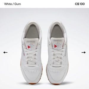 Reebok White Leather Sneakers